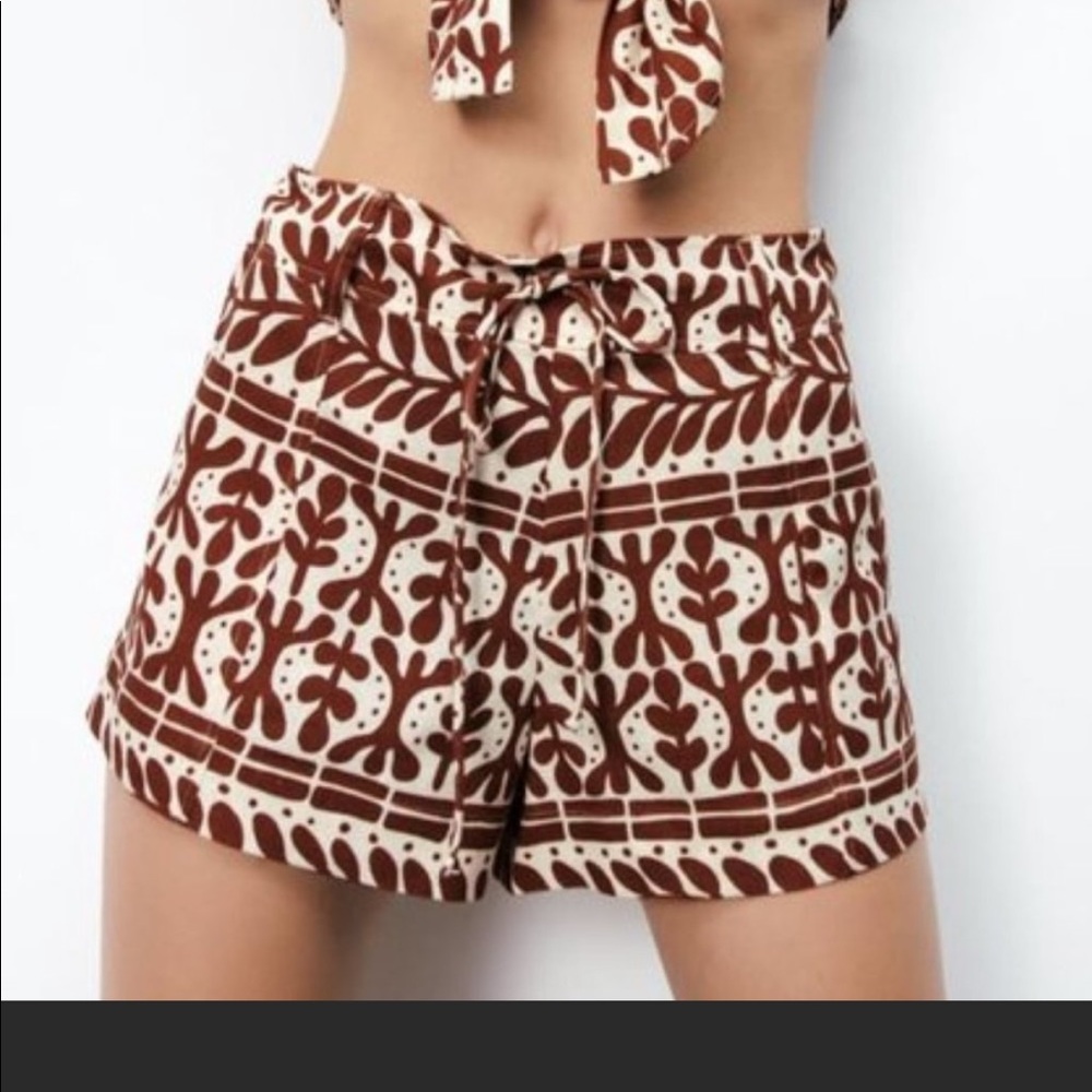 Zara linen blend shorts.
